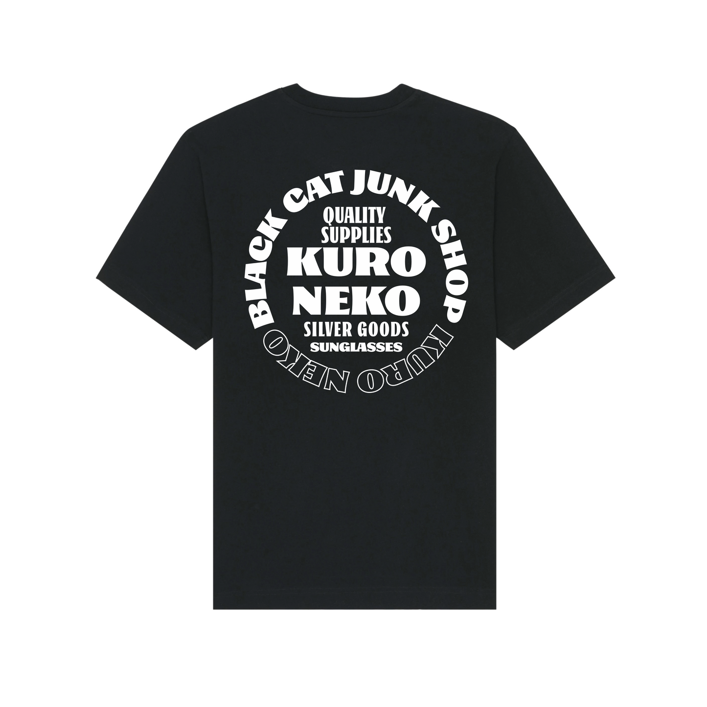 Black Cat Quality Supplies Tee Black / White