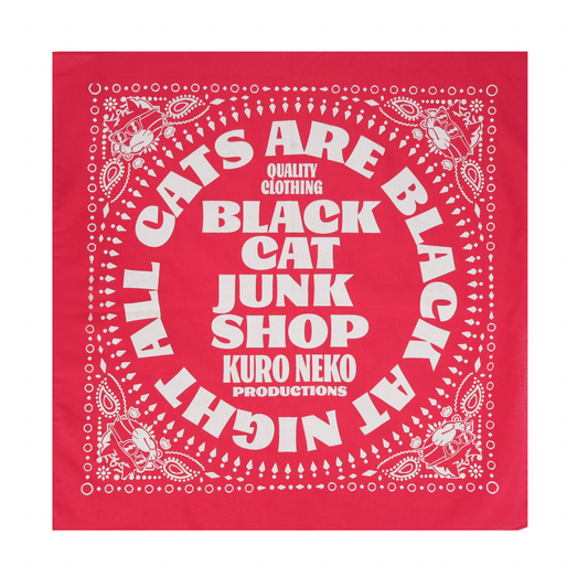 Black Cat Junk Shop bandanas Red