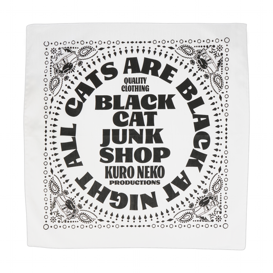 Black Cat Junk Shop bandanas White