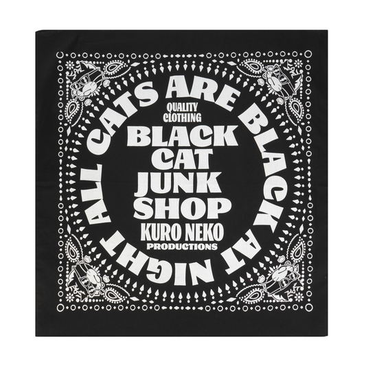Black Cat Junk Shop bandanas Black