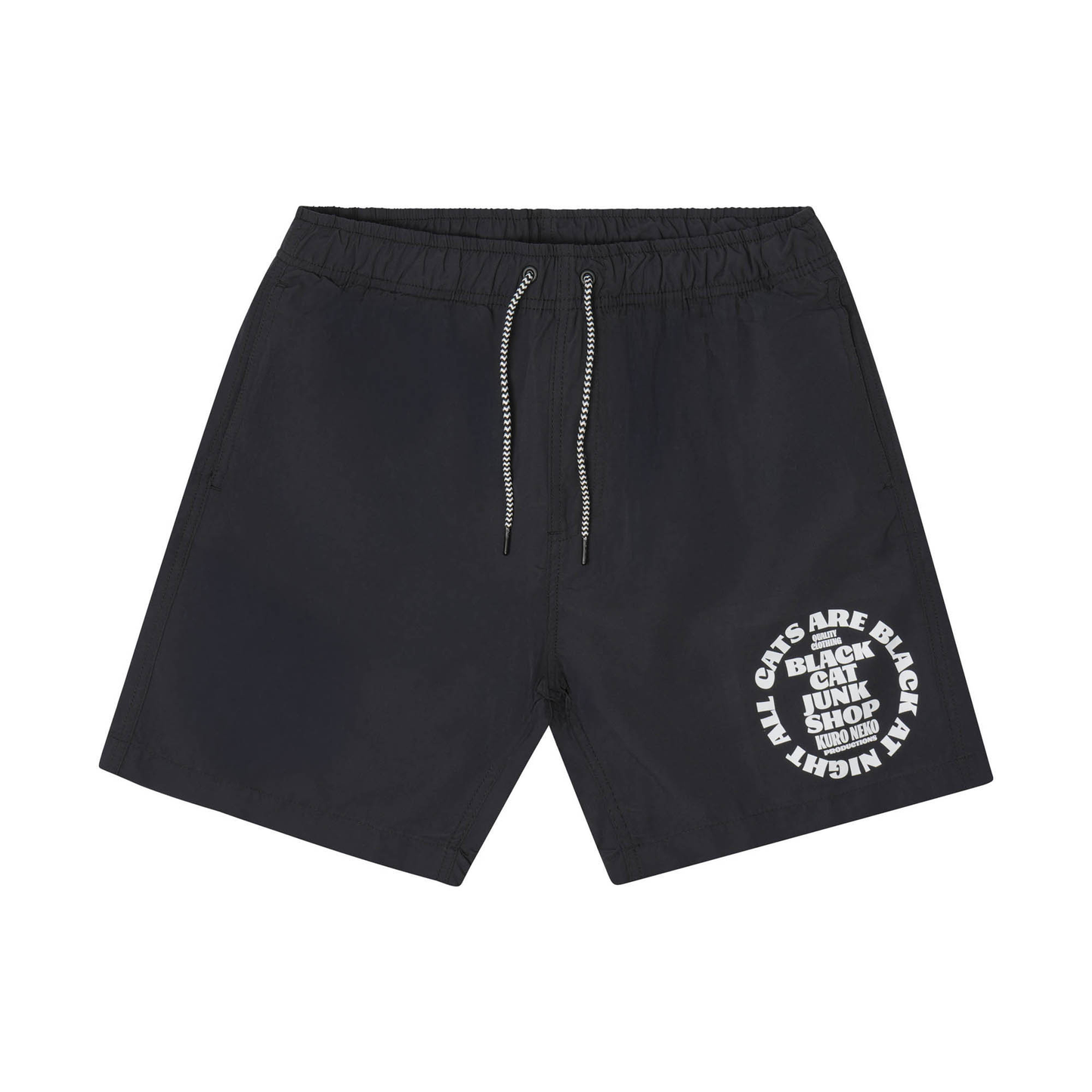 Swimwear Black Cat Junk Surf Shorts