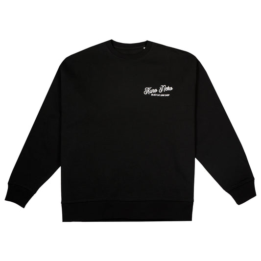Black Classic Script Crew Top