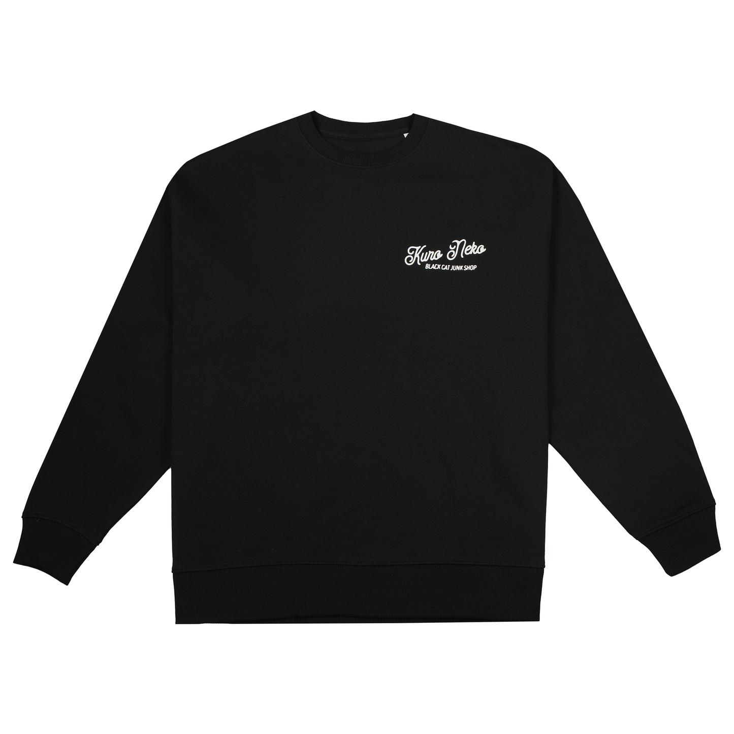 Black Classic Script Crew Top