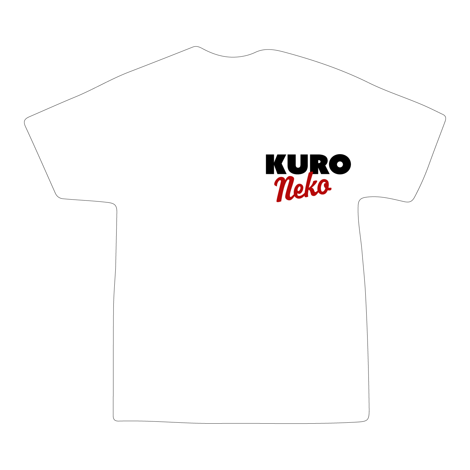Kuro Neko Retro Style Tee White The Kuro Neko