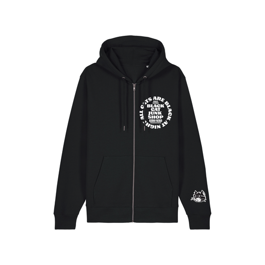 Classic Logo Zip Hoodie Black / White