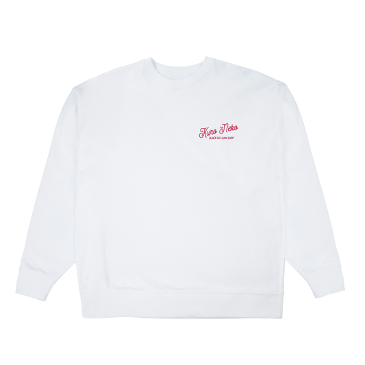 Classic Script  Crew Top White