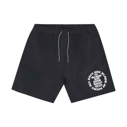 Swimwear Black Cat Junk Surf Shorts