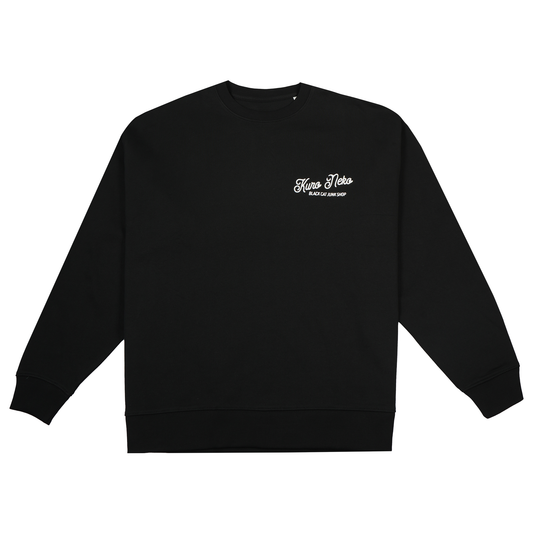 Black Classic Script Crew Top