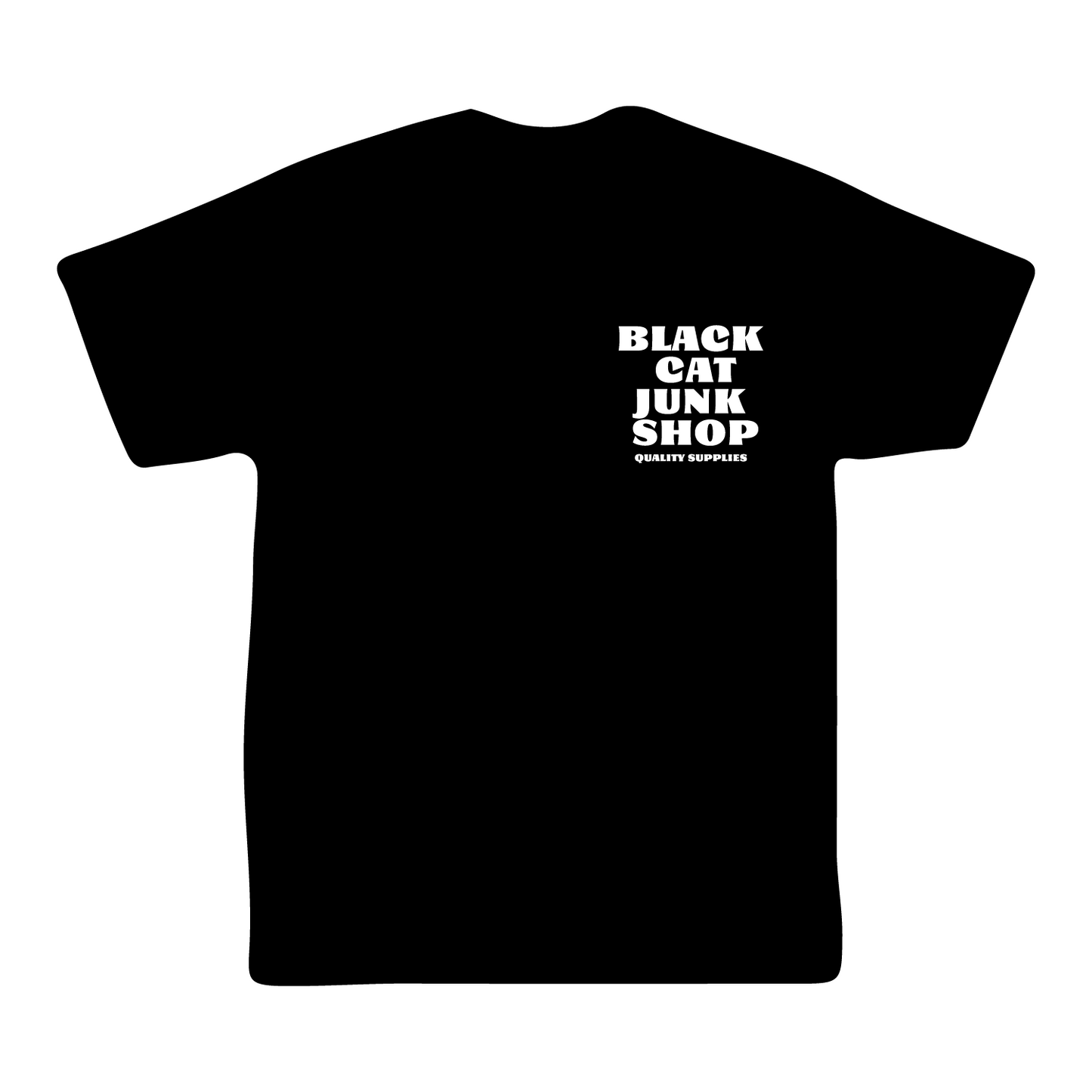 Black Cat Quality Supplies Tee Black / White