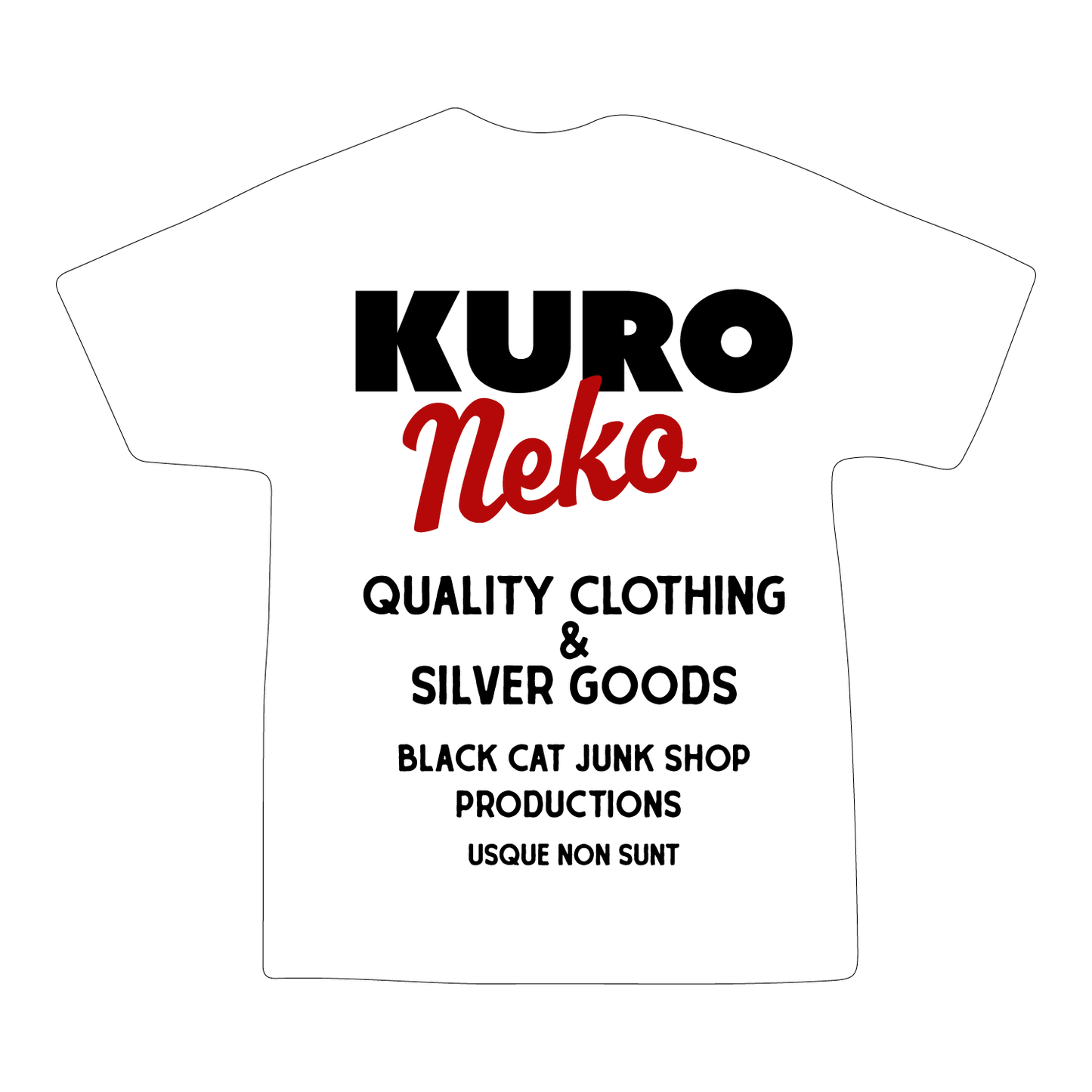 Kuro Neko 'Retro Style' Tee White